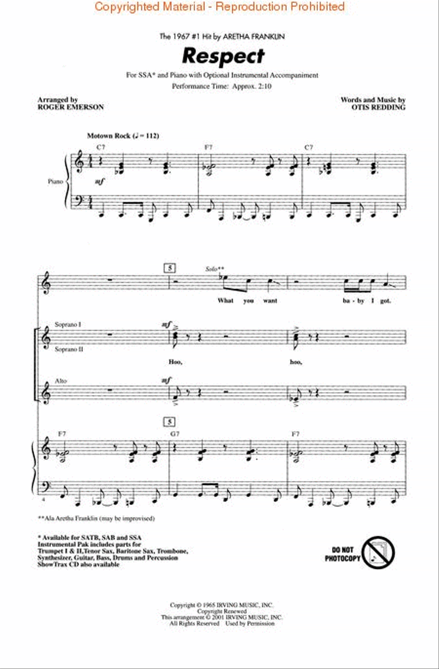 Respect Respect SSA scores gallery preview page 2