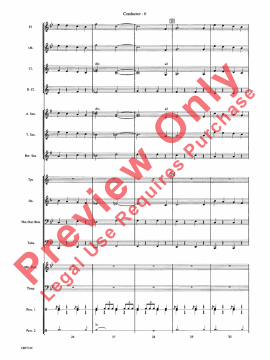 Star Wars Main Theme Concert Band scores gallery preview page 9