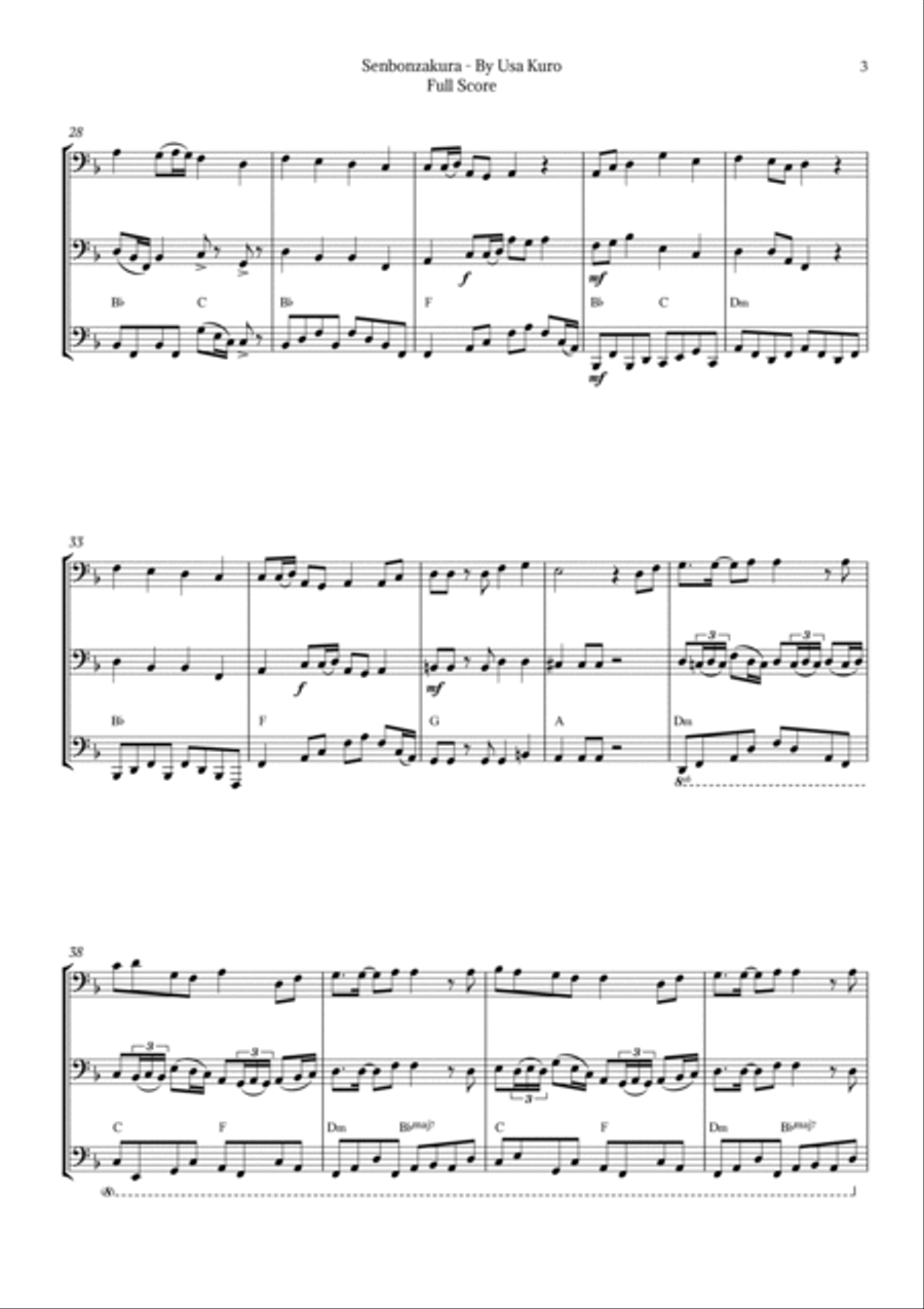 Senbonzakura Chamber Music scores gallery preview page 3