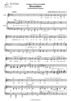 Recordare, Op. 24 No. 2 (A-flat Major)