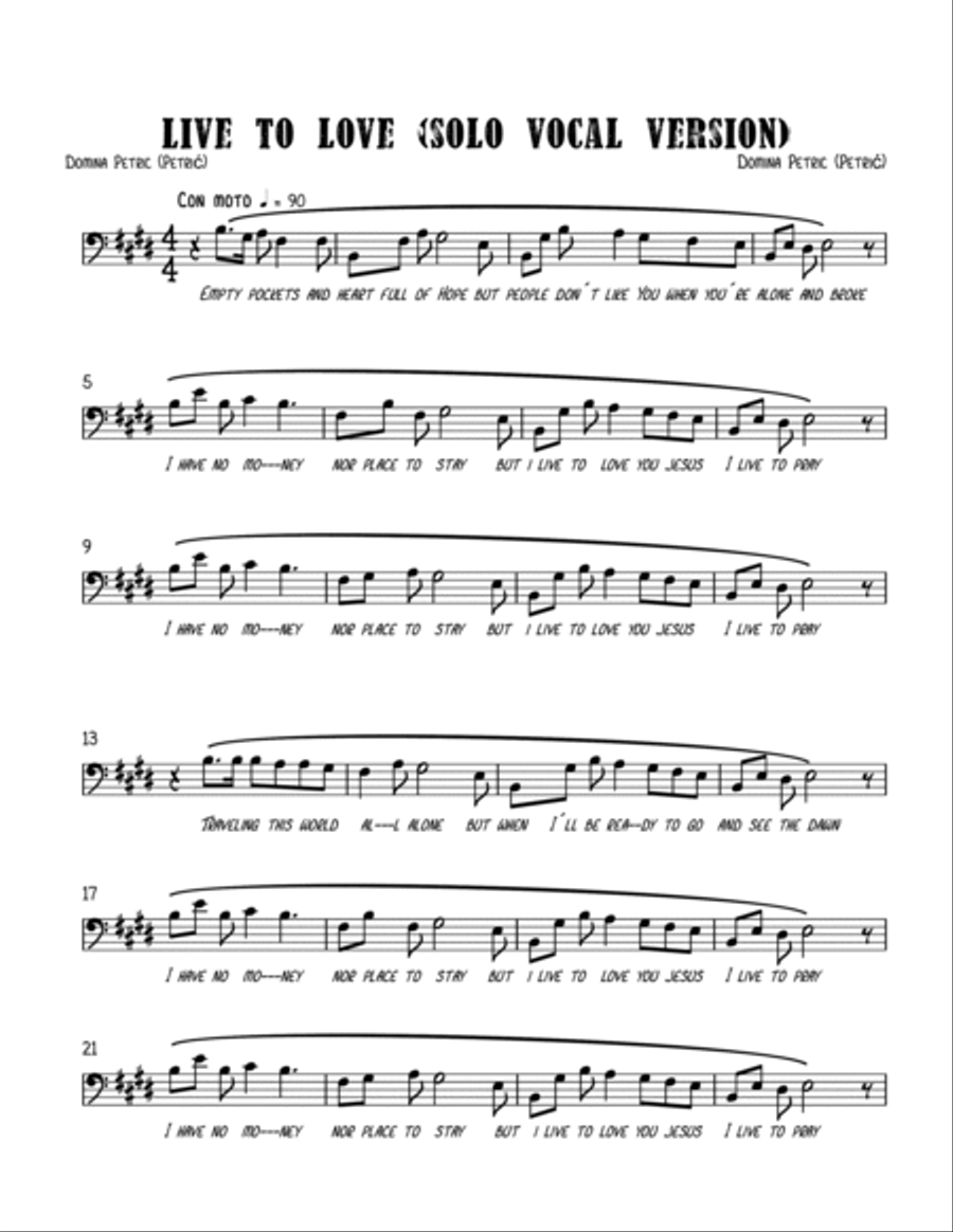 Live to love Live to love A Cappella scores gallery preview page 2
