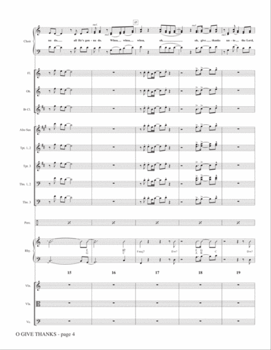 O Give Thanks - Full Score Choir scores gallery preview page 4