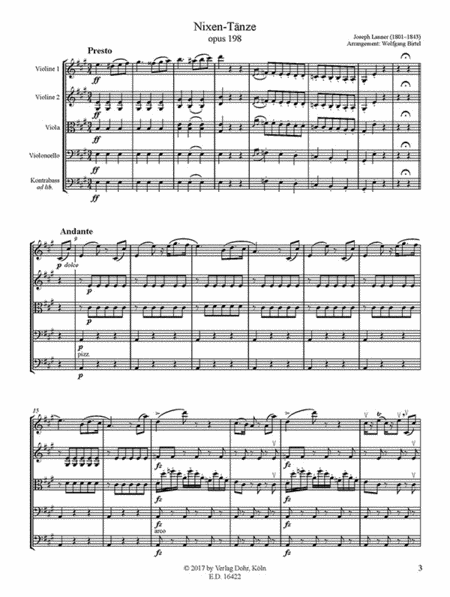 Nixen-Tänze op. 198 (für Streichquartett)