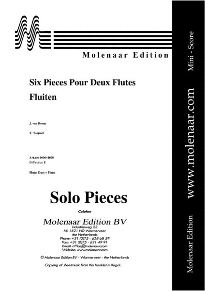 Six Pieces Pour Deux Flutes