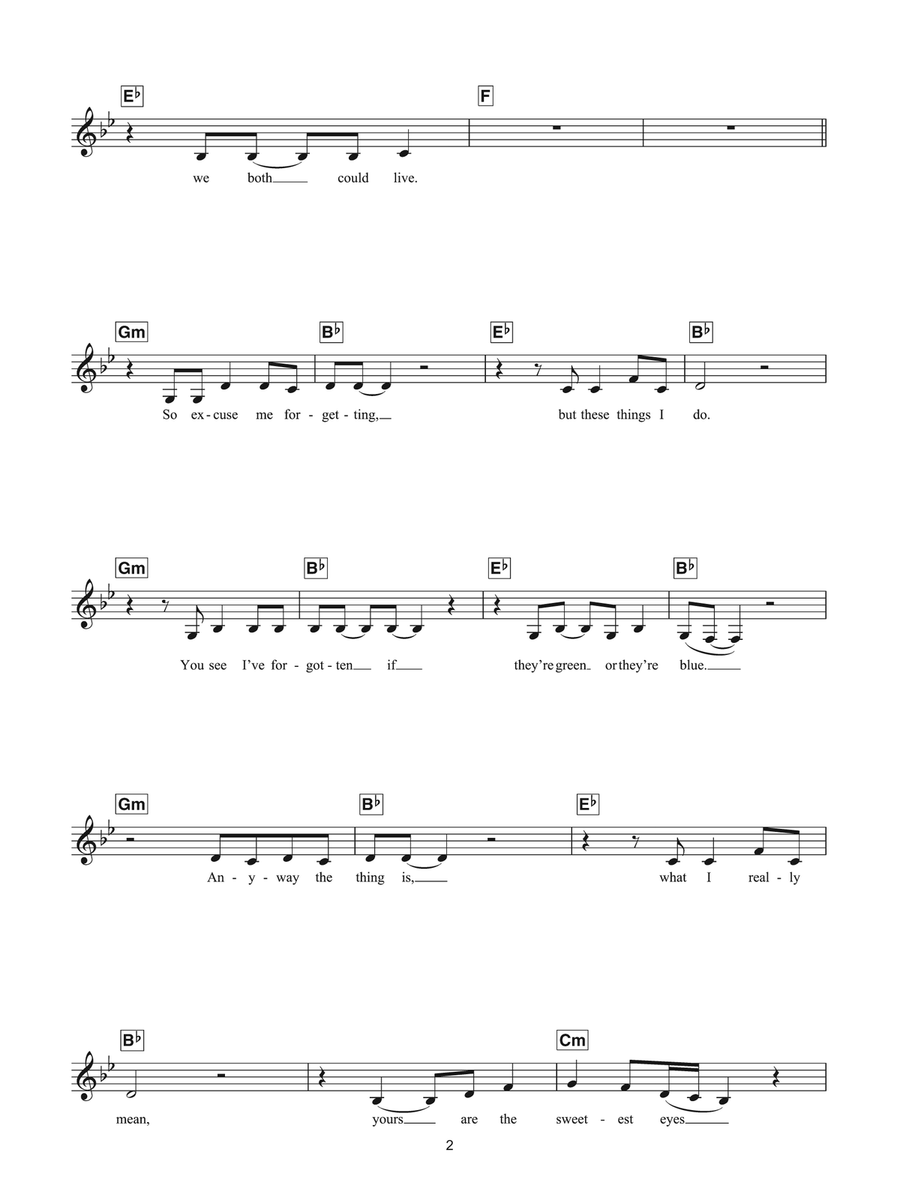 Your Song Piano Solo scores gallery preview page 2