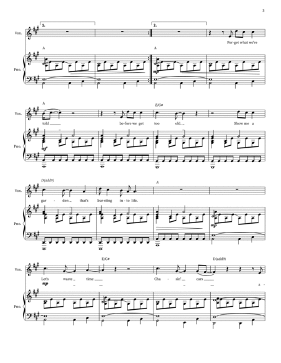 Chasing Cars Voice scores gallery preview page 3