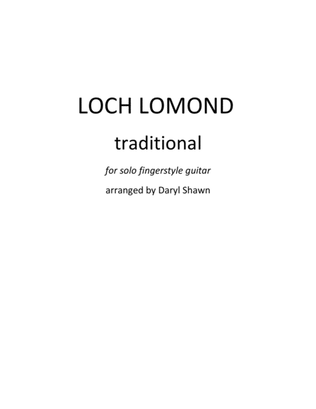 Book cover for Loch Lomond, for solo fingerstyle guitar