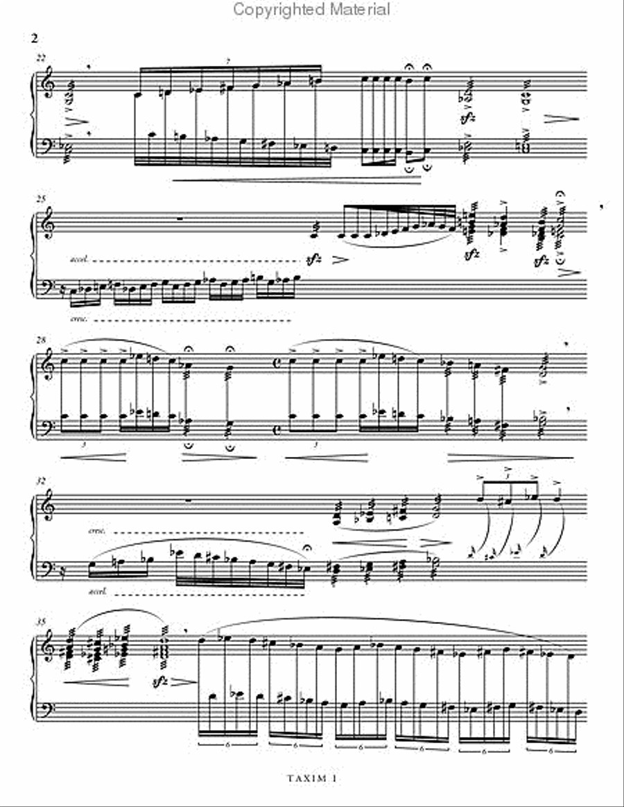 Taxim I, op. 14 Percussion Ensemble scores gallery preview page 3