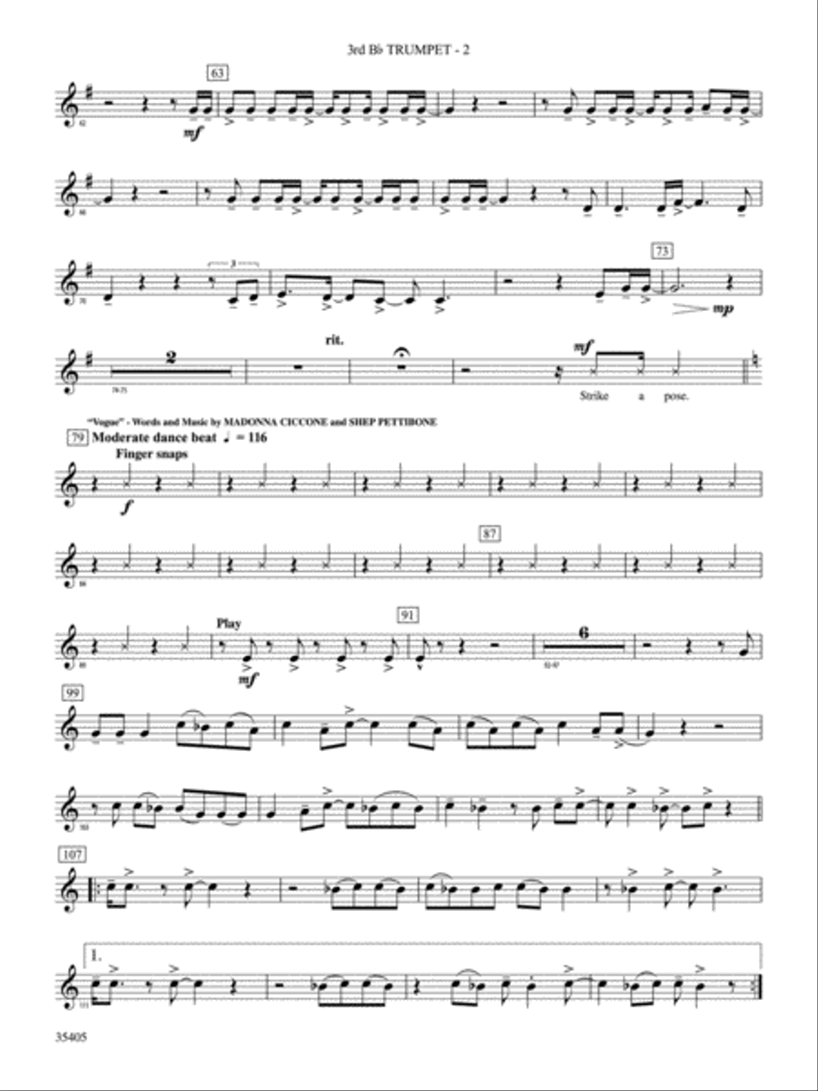 Prime Time Tuesday: 3rd B-flat Trumpet Concert Band scores gallery preview page 2