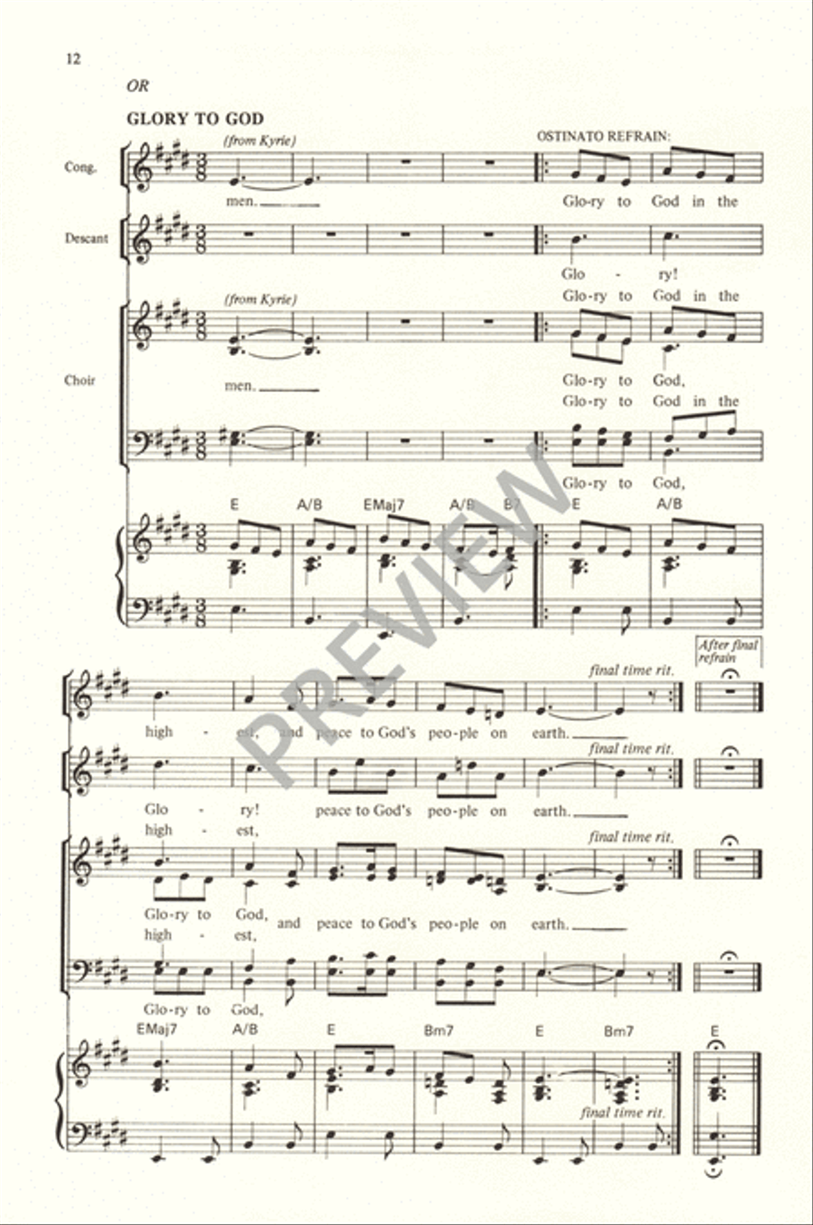 Now the Feast and Celebration 4-Part scores gallery preview page 14