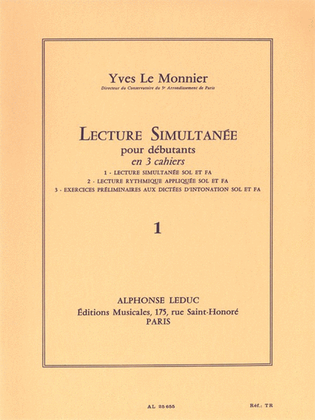 Book cover for Simultaneous Reading, For Beginners (volume 1 - Simultaneous Reading