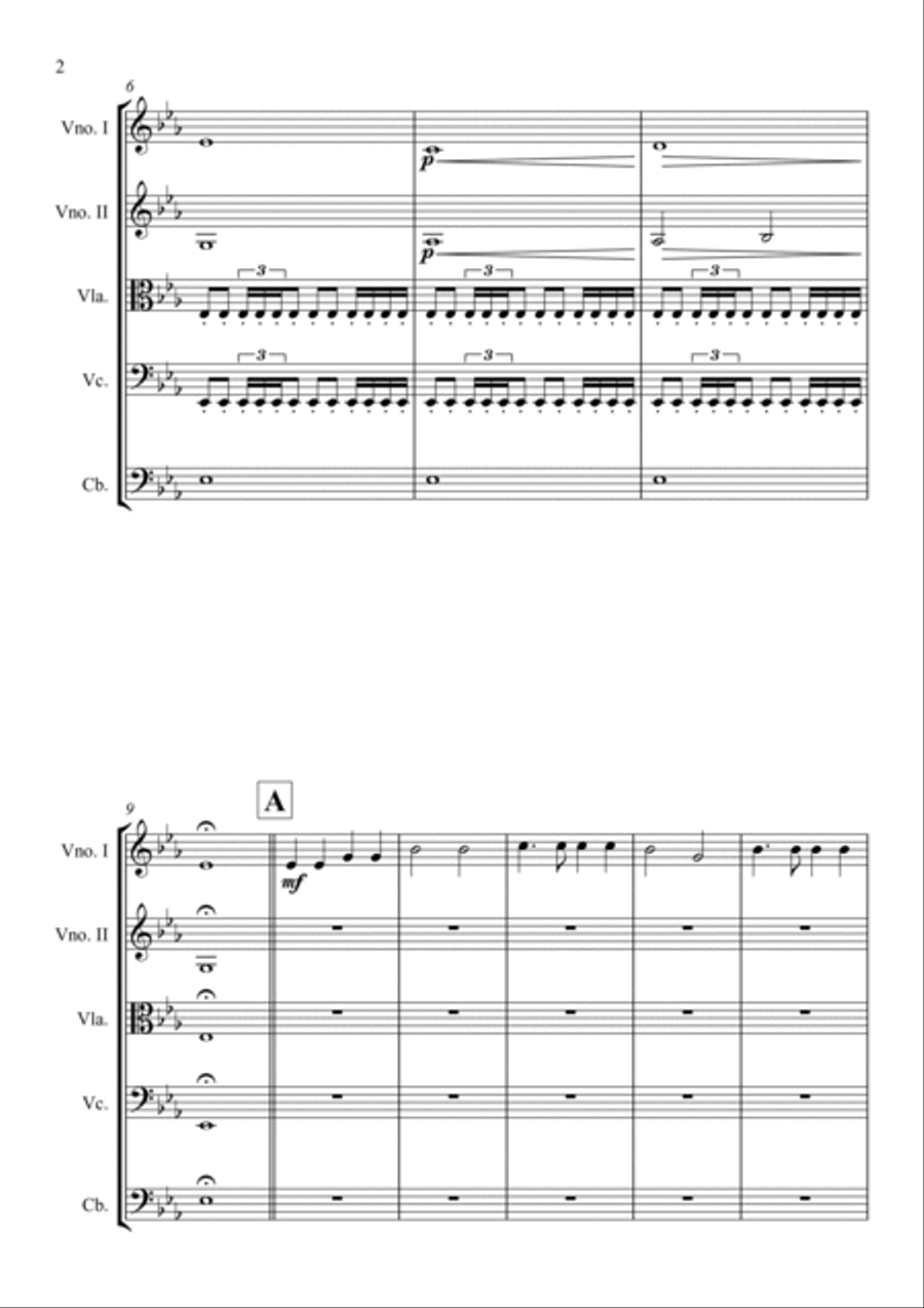 Holy Holy Holy - Score Only String Orchestra scores gallery preview page 2