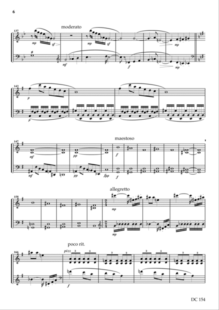 Slovak Rhapsody for violin and violoncello String Duet scores gallery preview page 6