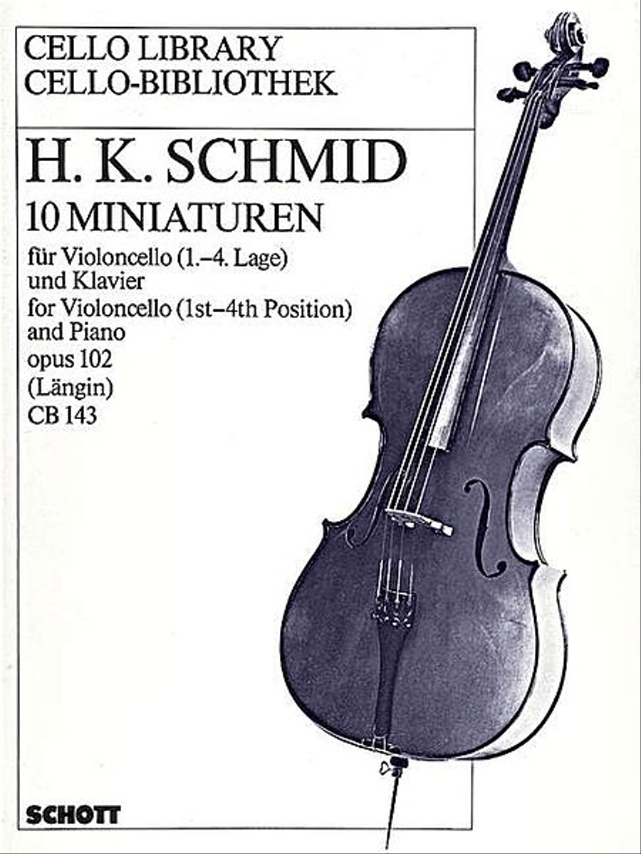 Minatures 10 Cello & Piano Piano Accompaniment scores gallery preview page 1