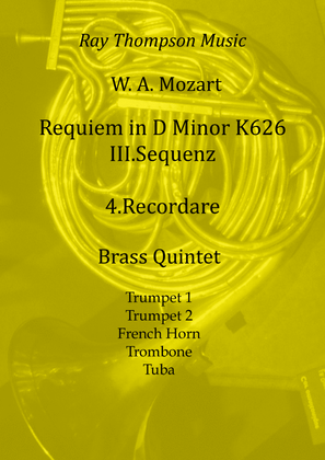 Mozart: Requiem in D Minor K626 III.Sequenz No.4 Recordare - brass quintet
