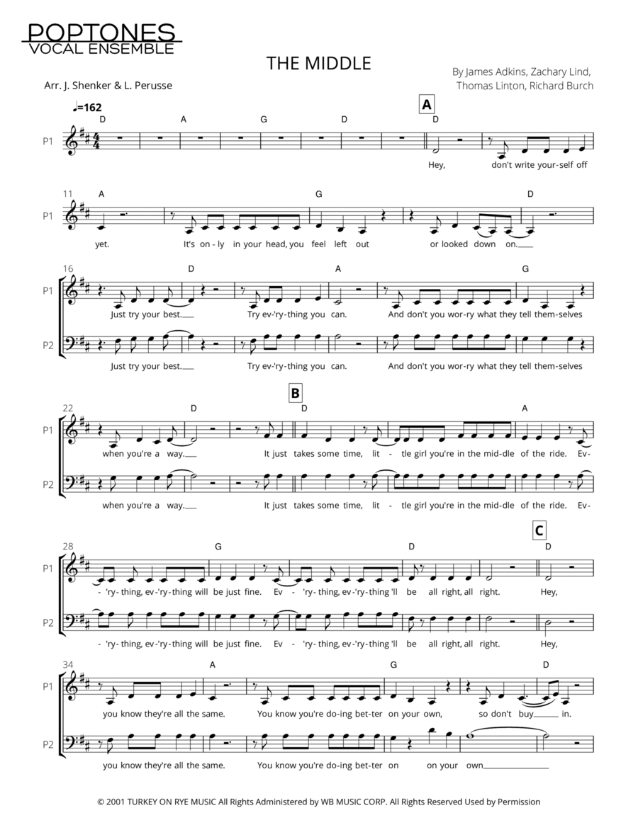 The Middle 2-Part scores gallery preview page 1
