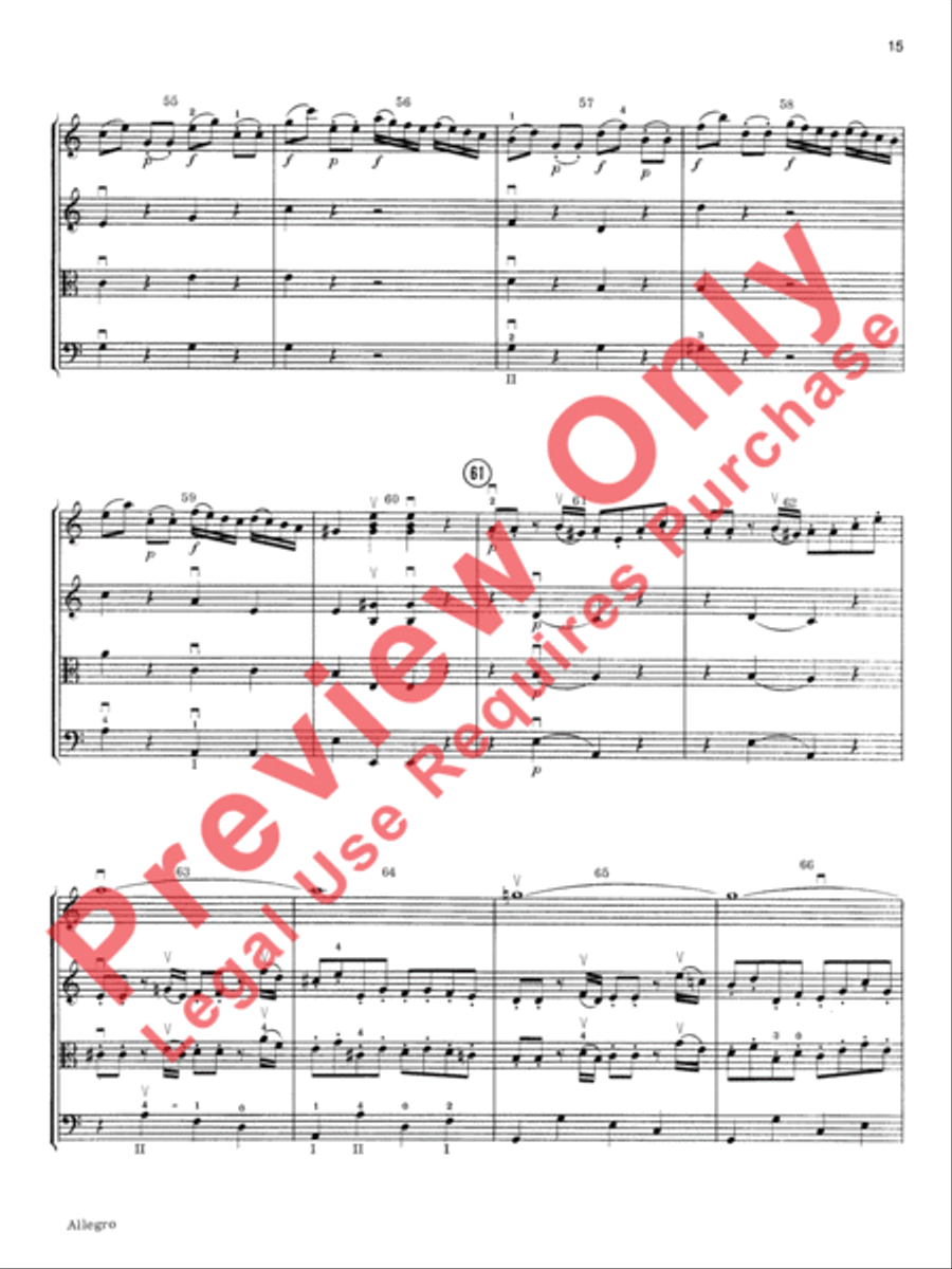 Mozart String Quartets String Quartet scores gallery preview page 16