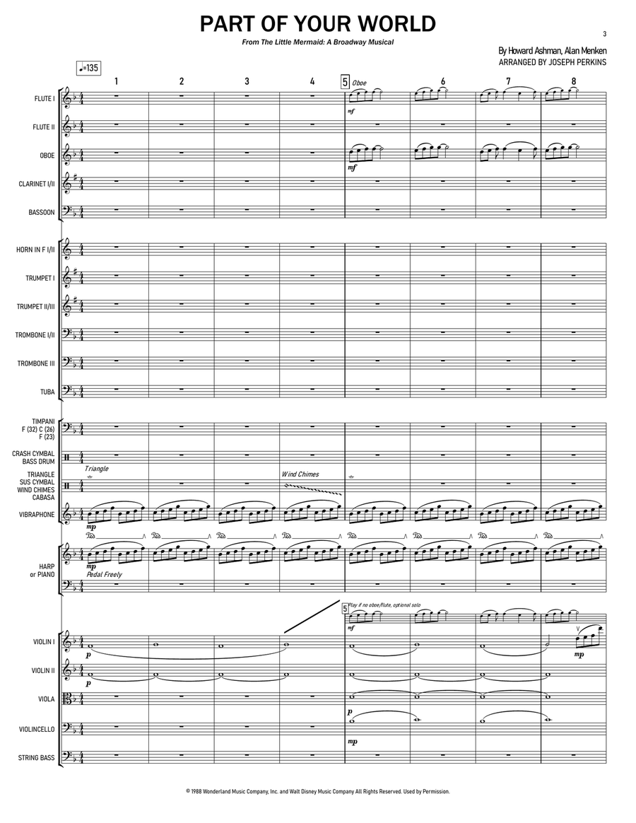 Part Of Your World Full Orchestra scores gallery preview page 4