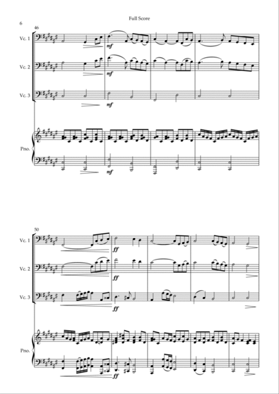 You Raise Me Up You Raise Me Up Piano Quartet scores gallery preview page 6