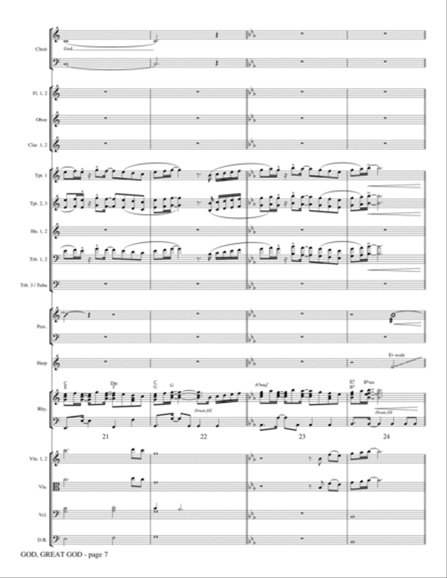 God, Great God - Full Score Choir scores gallery preview page 6