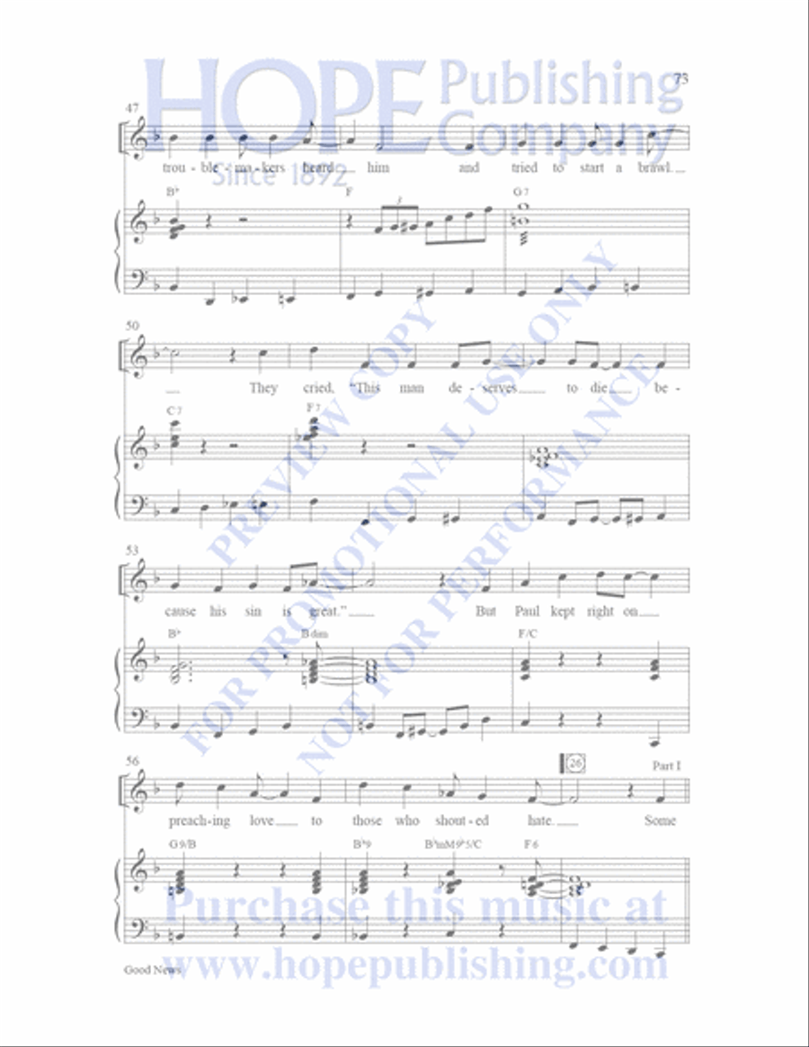 Sailor's Bible Sailor's Bible Children's Choir scores gallery preview page 74