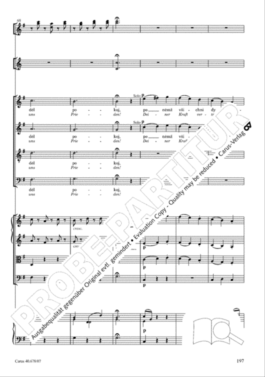 Missa pastoralis bohemica 4-Part scores gallery preview page 210