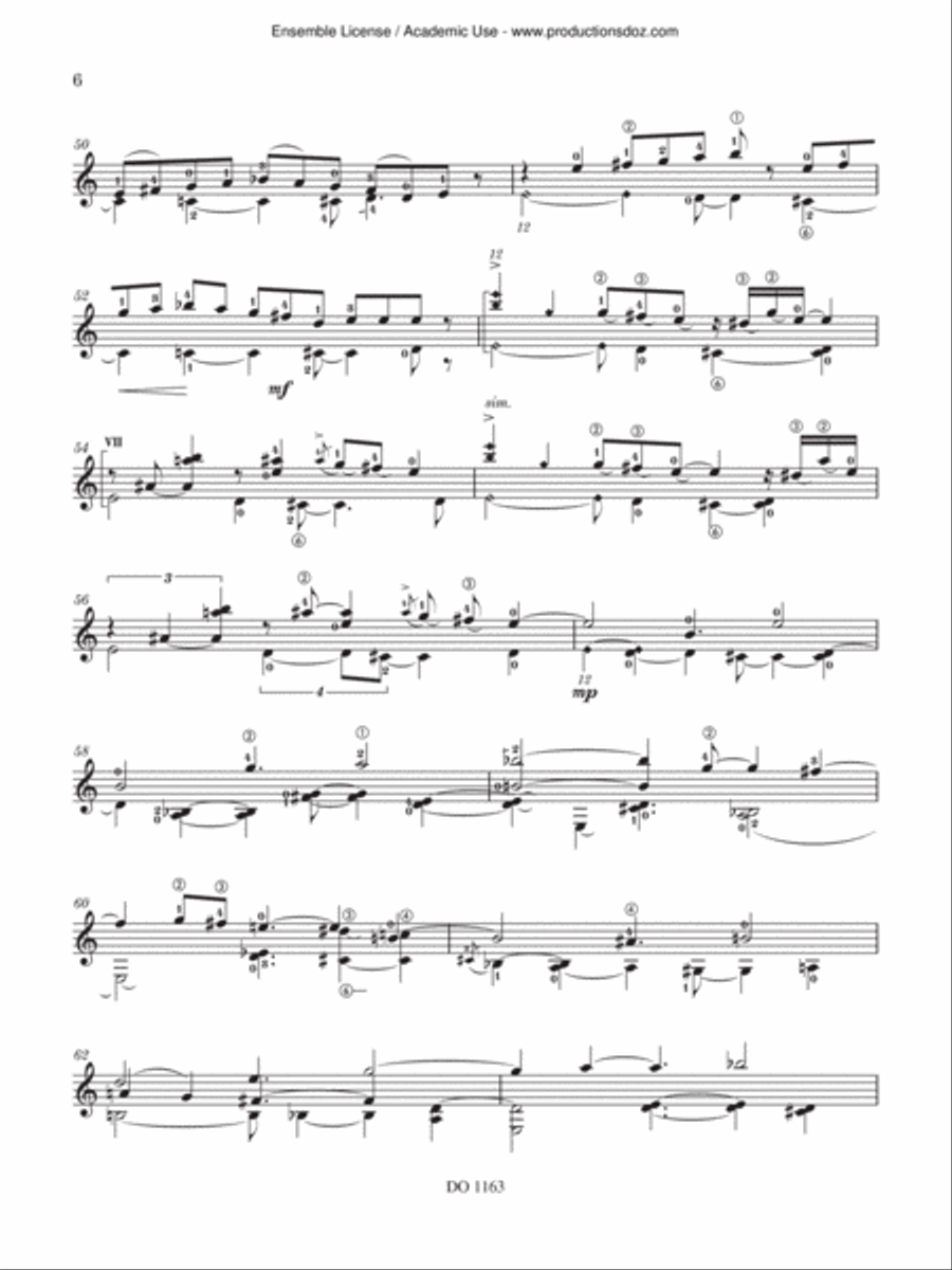 Chaconne Classical Guitar scores gallery preview page 6