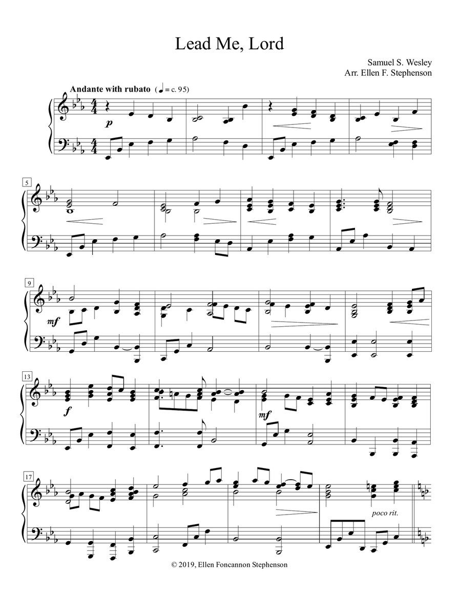 Lead Me, Lord with Sevenfold Amen (piano) Piano Solo scores gallery preview page 1