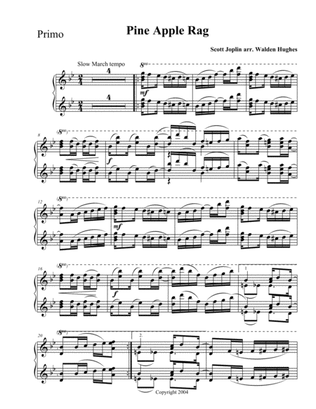 Joplin Pineapple Rag Piano Duet (1 Piano 4 Hands)