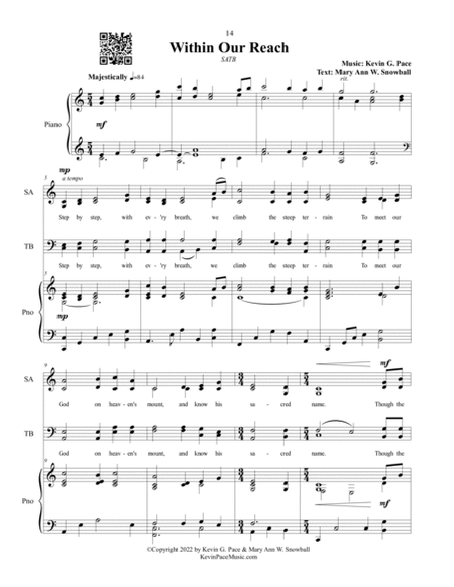 Within Our Reach, sacred music for SATB choir image number null