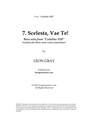 Scelesta, Vae Te, from trio cantata 'Catullus VIII'