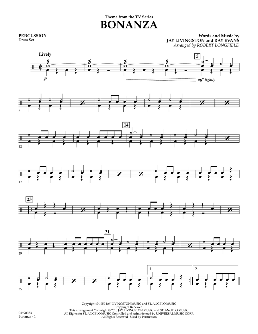 Bonanza - Percussion Orchestra scores gallery preview page 1
