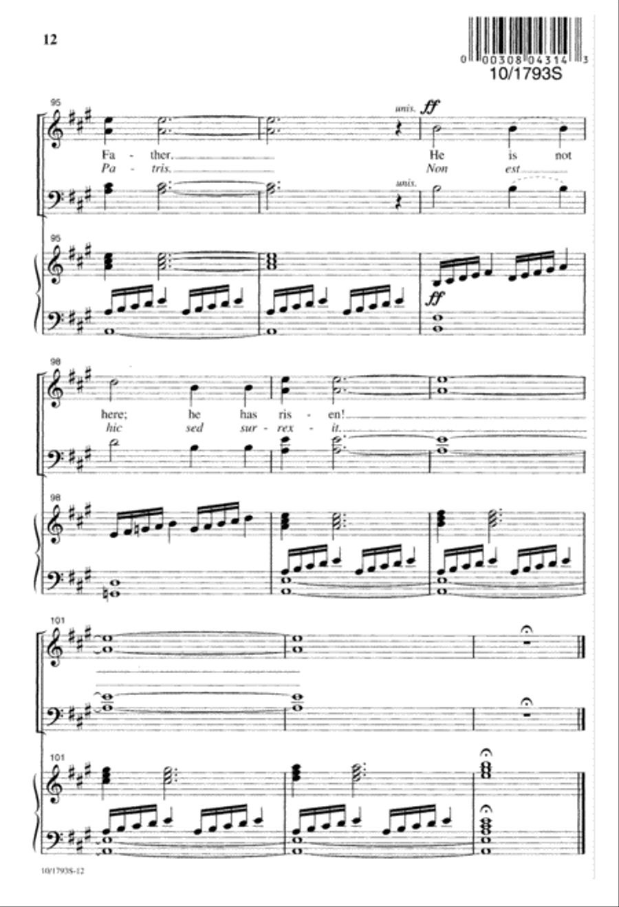 And on the Third Day, He Rose Again 4-Part scores gallery preview page 12