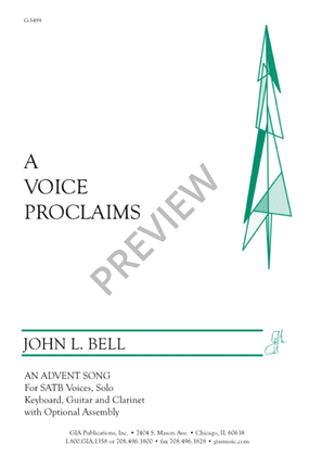 Book cover for A Voice Proclaims