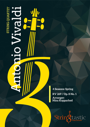Book cover for Vivaldi: Spring (complete) for string quartet