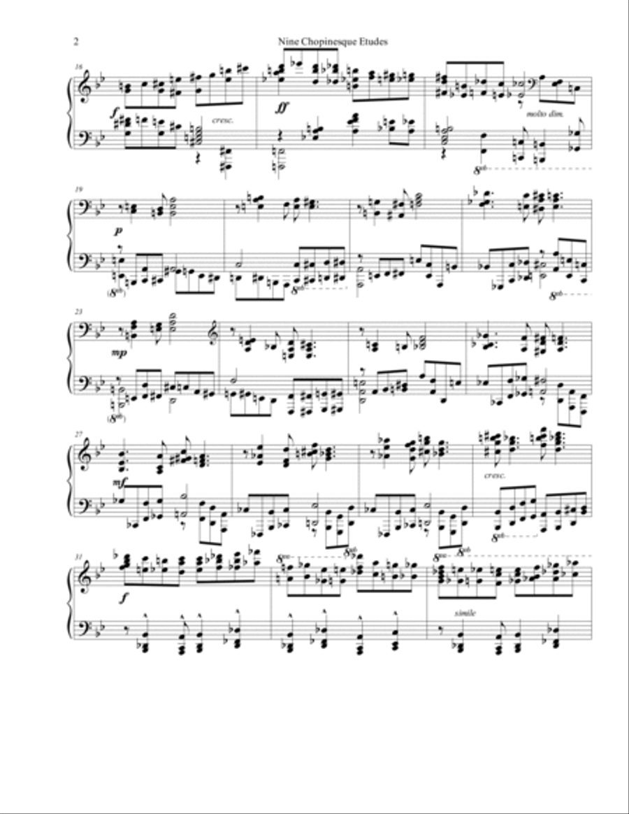Chopinesque Etude No. 9 in G Minor Piano Method scores gallery preview page 2