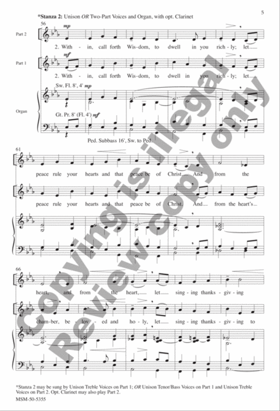 Beloved, God's Chosen Beloved, God's Chosen Unison Choir scores gallery preview page 5