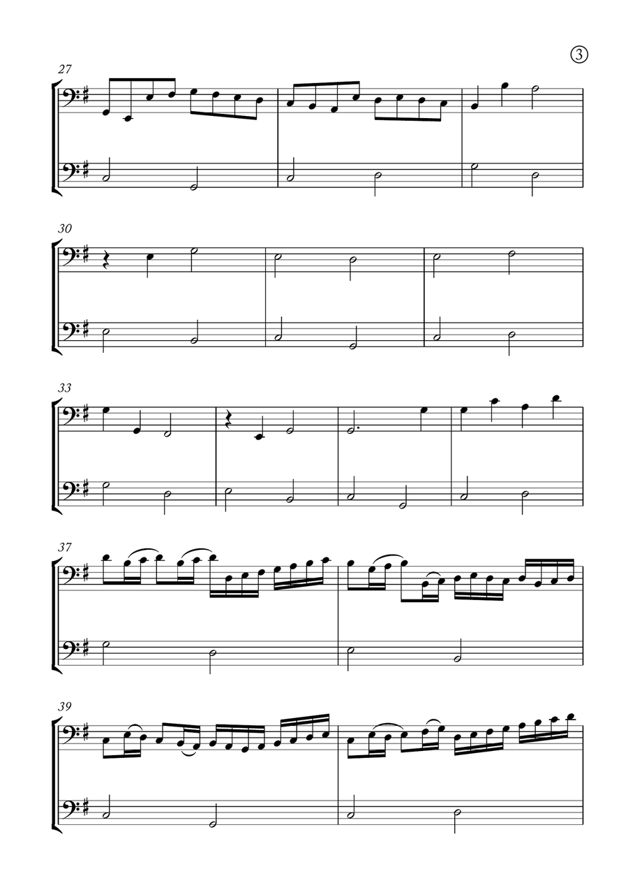 Canon in D Trombone Duet scores gallery preview page 3