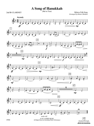 A Song of Hanukkah: 2nd B-flat Clarinet
