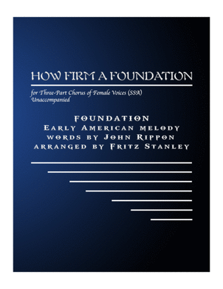 Book cover for How Firm a Foundation - SSA A Cappella