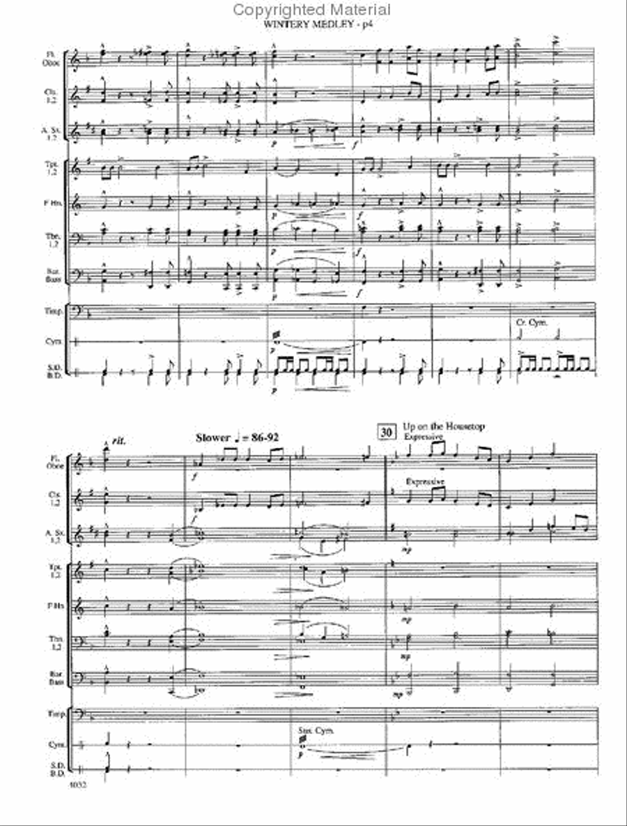 Festive Yuletide Cameos Concert Band scores gallery preview page 4