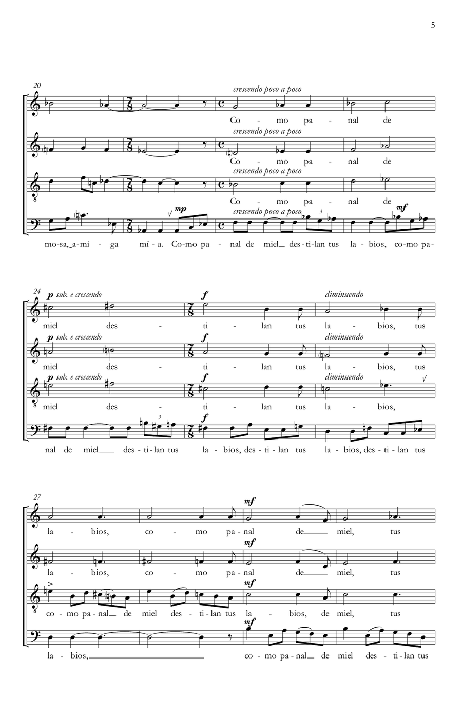Tres cantos de Salomon Divisi scores gallery preview page 5