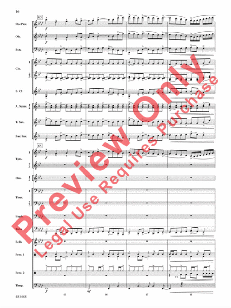 Dances of a Shimmering Spirit Concert Band scores gallery preview page 17