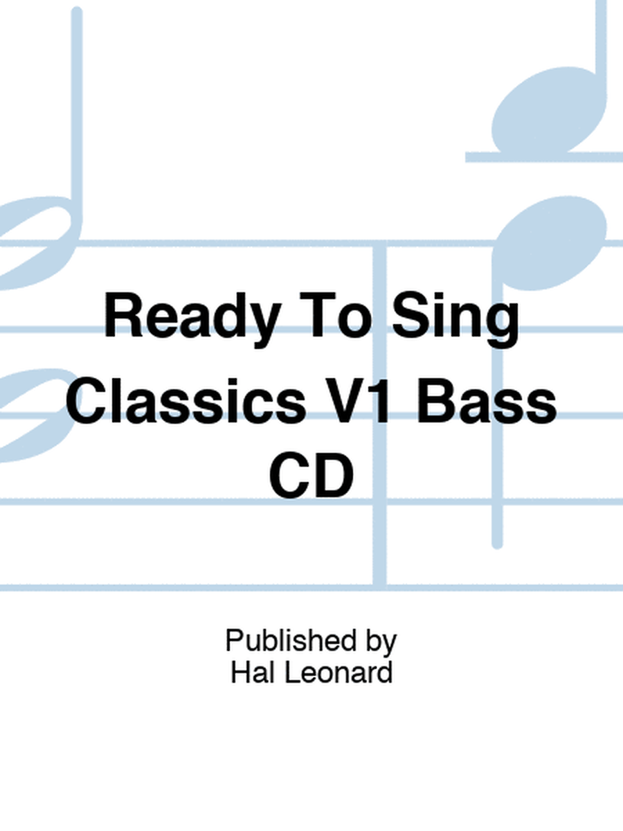 Ready To Sing Classics V1 Bass CD
