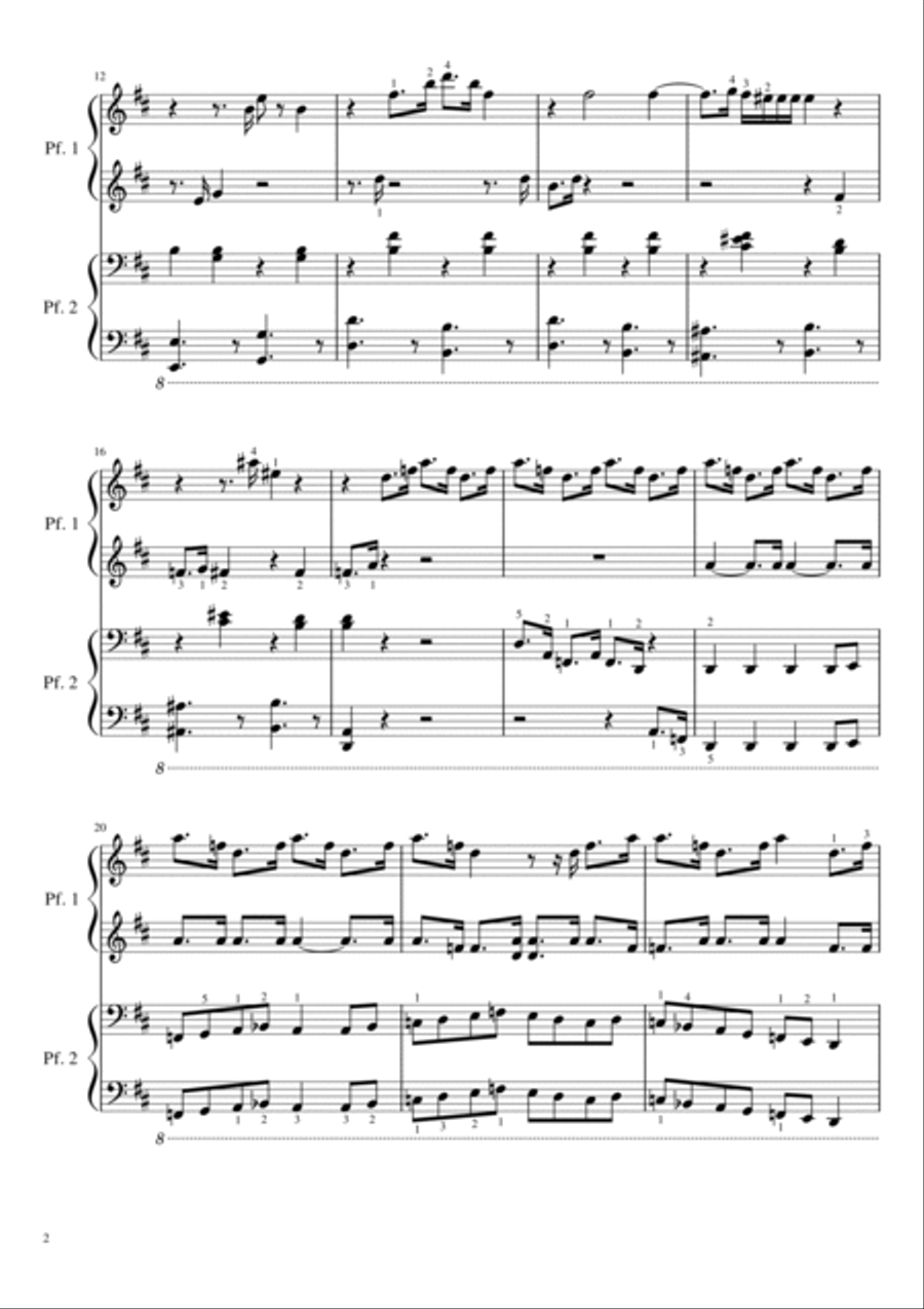 Dance Of The Knights 1 Piano, 4-Hands scores gallery preview page 2