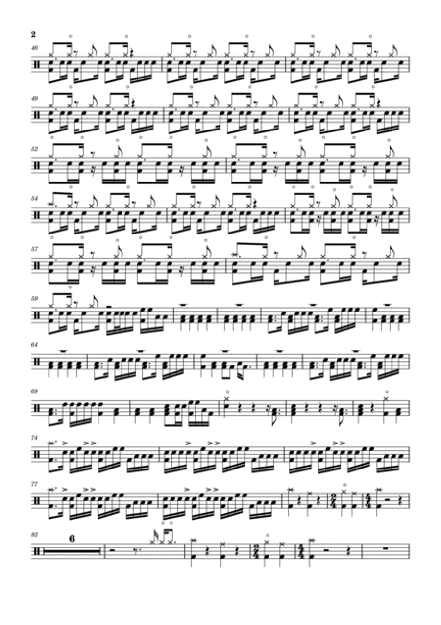 Brother (lover Remix) Drum Set scores gallery preview page 2