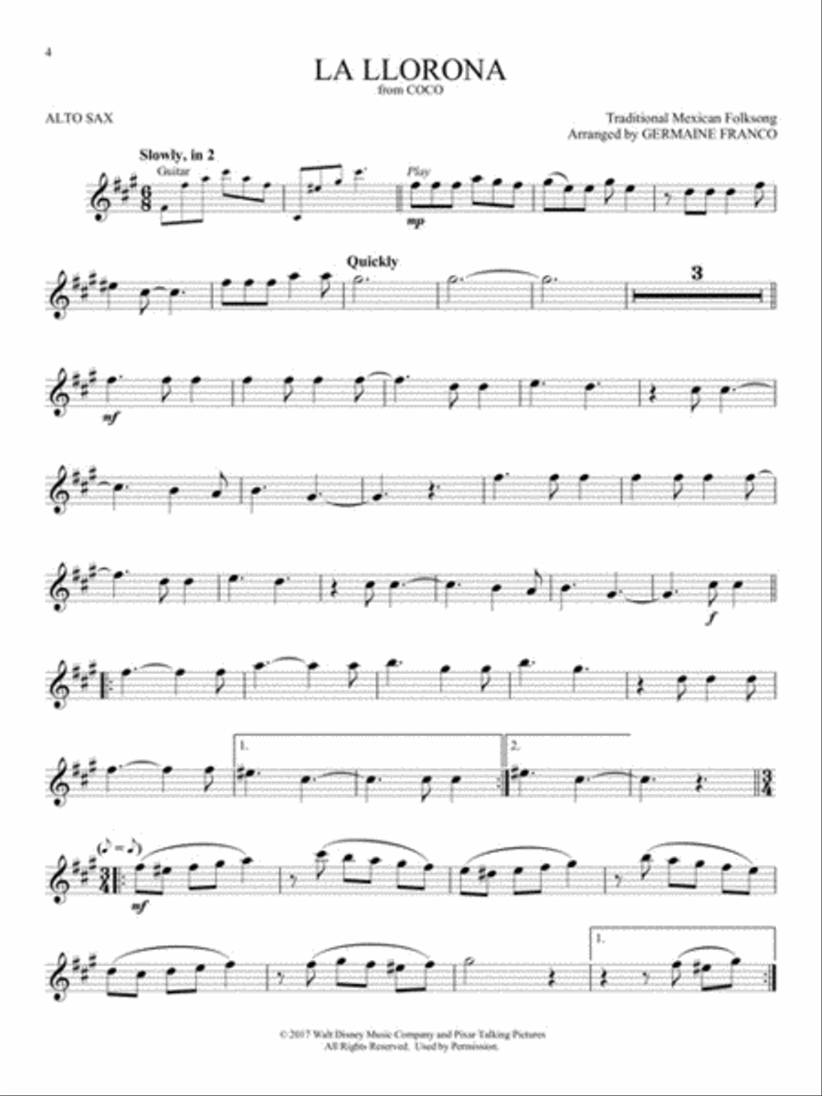 Coco Coco Alto Saxophone scores gallery preview page 3