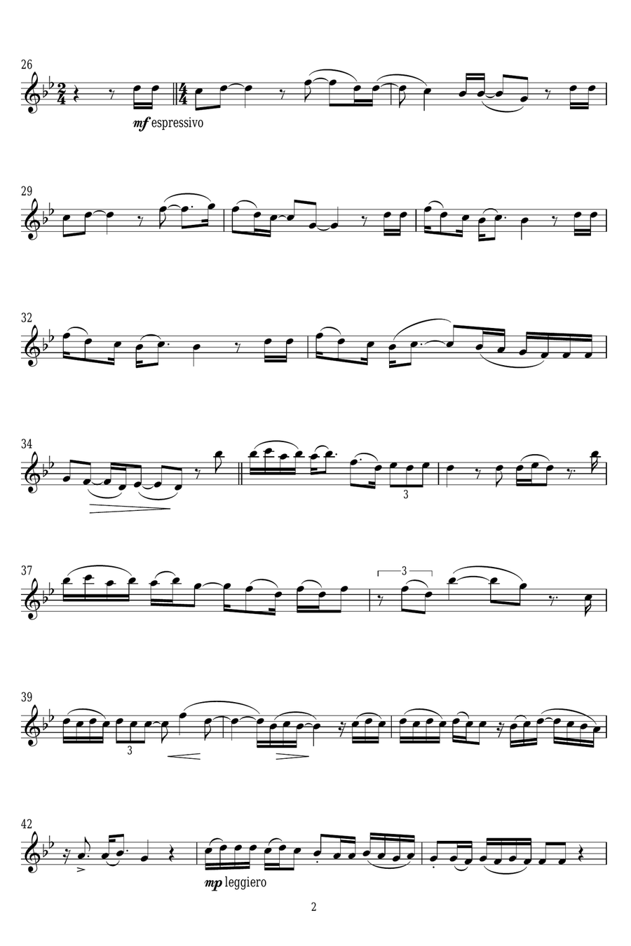 Hometown Glory Alto Saxophone scores gallery preview page 2