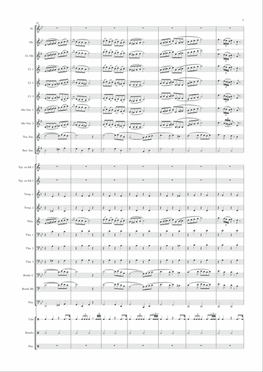 No llores, Amargura Concert Band scores gallery preview page 5