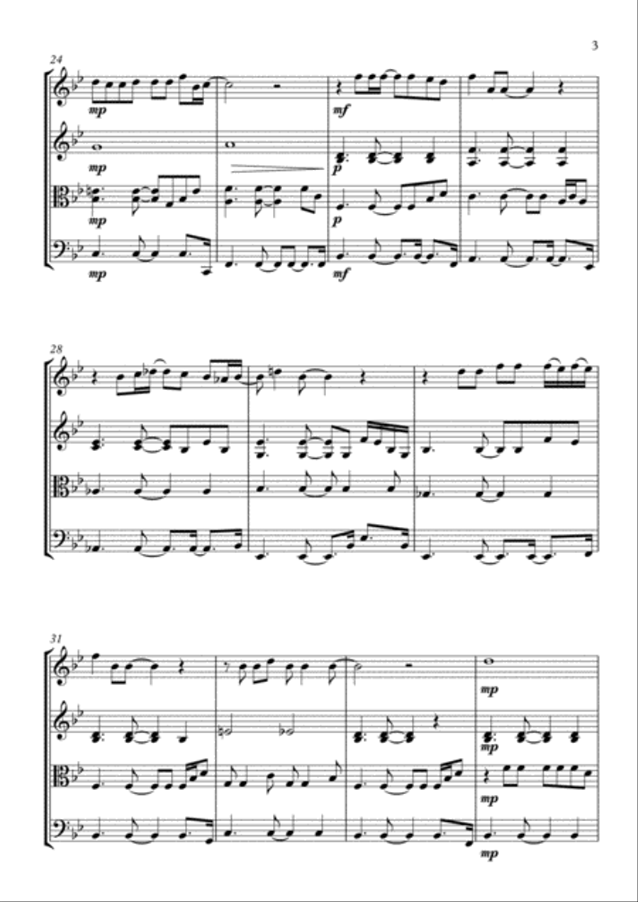 Make You Feel My Love String Quartet scores gallery preview page 4